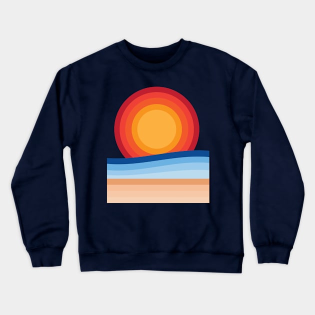 Modernist Summer Crewneck Sweatshirt by modernistdesign